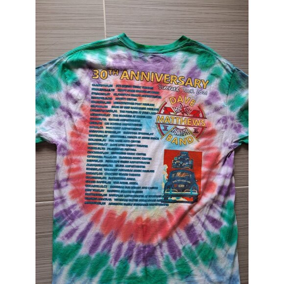 Dave Matthews Band 30th Anniversary Summer Tour 2021 Tie-Dye Concert T-Shirt L - Picture 10 of 10
